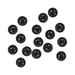 PATIKIL 7mm fishing beads close-up on a black round bead for quick line rigging.