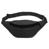 PATIKIL 80s fanny pack in black with waterproof Oxford, ideal for hands-free outings.