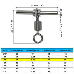 PATIKIL 88Lbs 3-Way brass swivel—side view highlighting compact, load-bearing design.