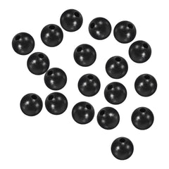 PATIKIL 8mm round black beads on line ready for rigging