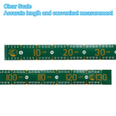 PATIKIL adhesive fish ruler on a workbench providing quick length checks.