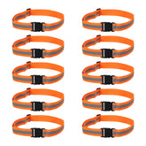 PATIKIL adjustable reflective running belt with buckle for secure waist wear during workouts.