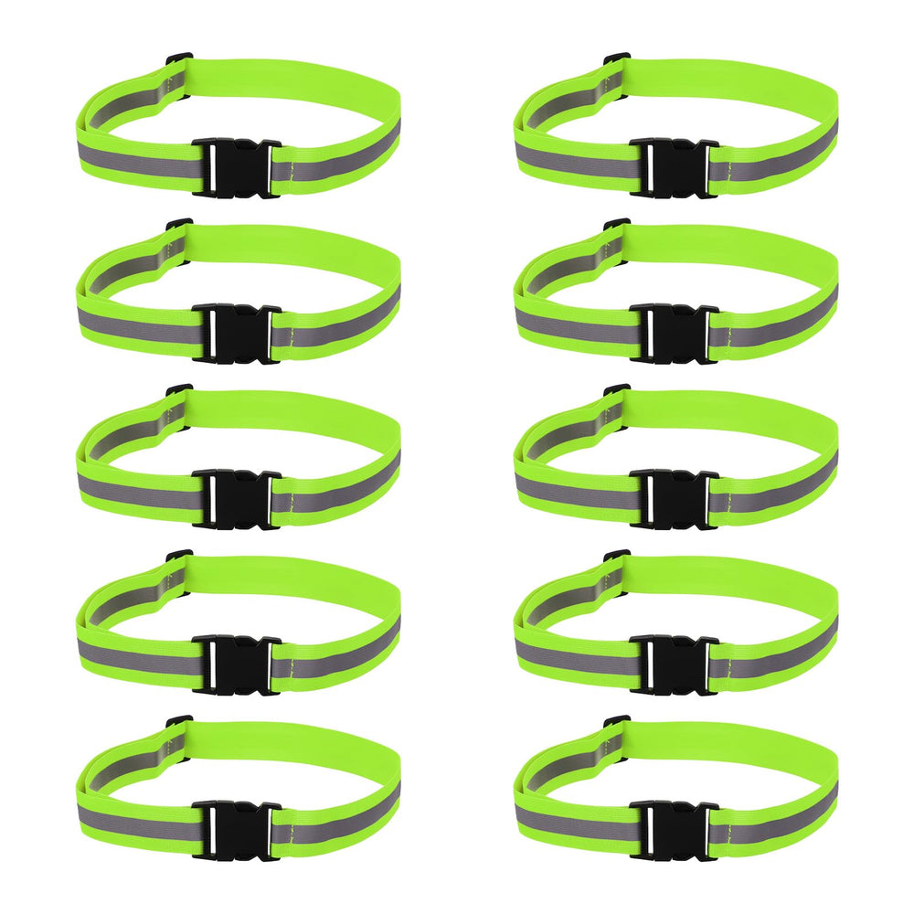 PATIKIL adjustable reflective running belt worn at the waist for day and night visibility.