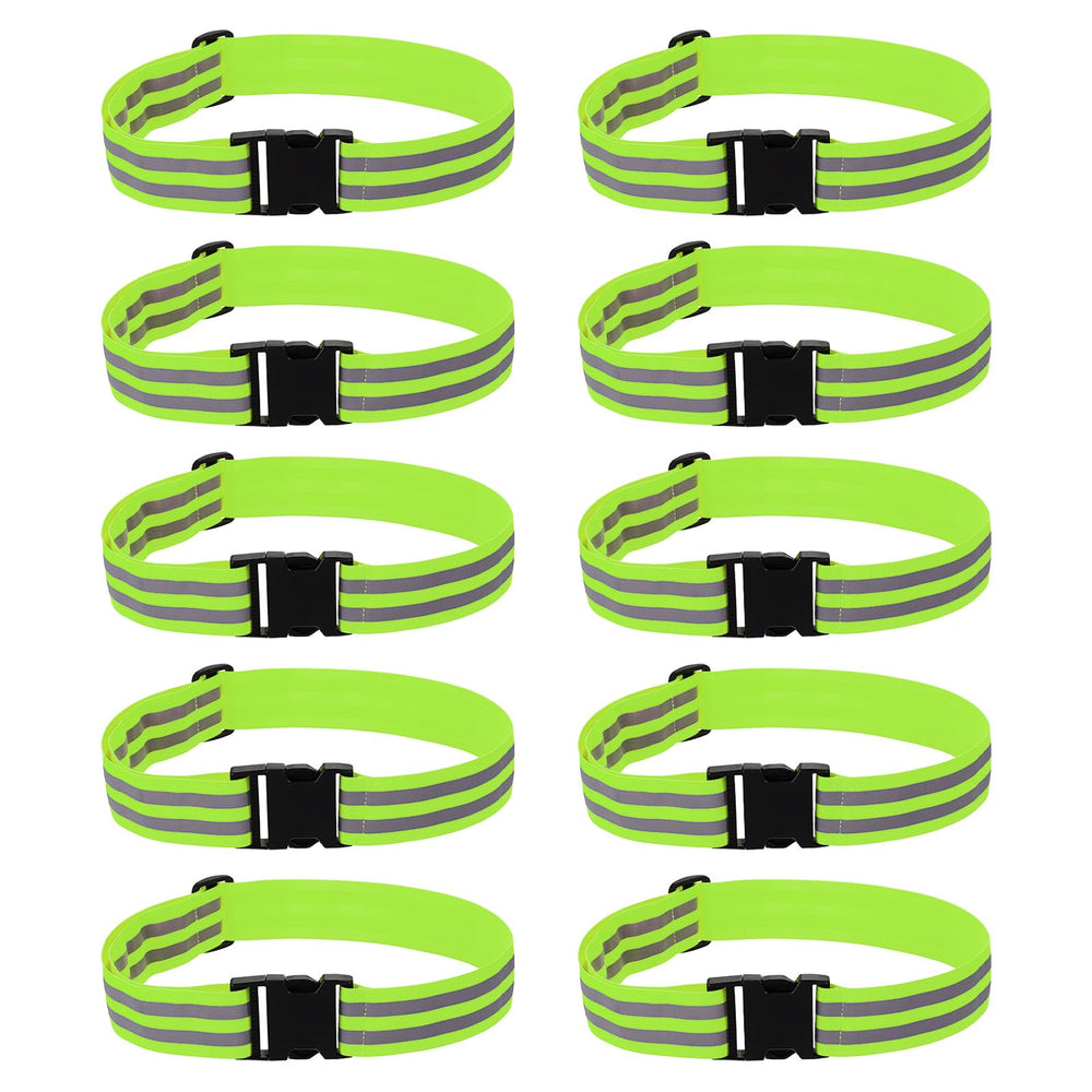 PATIKIL adjustable reflective running belt in green for secure, high-visibility workouts outdoors.