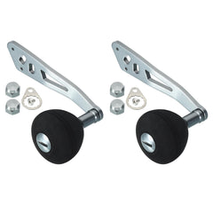 PATIKIL baitcasting power handle front view shows durable metal construction.