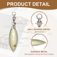 PATIKIL ball bearing swivel tail spinner demonstrates smooth 360° spin during retrieval