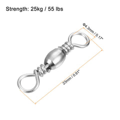 PATIKIL Barrel Swivel polished surface prevents line nicks during retrieves.
