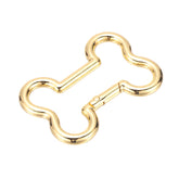 PATIKIL bone-shape keyclip in gold, closeup, durable zinc alloy for everyday key and bag organization.
