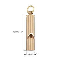 PATIKIL two-pack brass survival whistle highlighting rugged durability