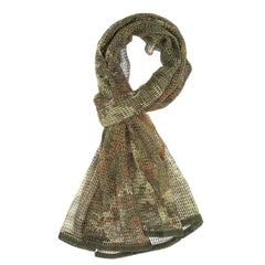 PATIKIL camouflage scarf front view showing breathable mesh for outdoor wear