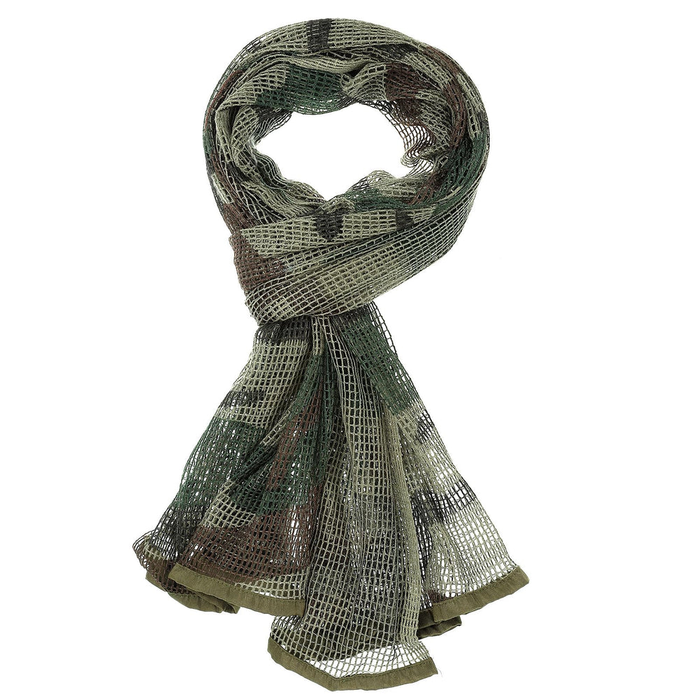 PATIKIL camouflage veil scarf in desert mesh for outdoor shade.