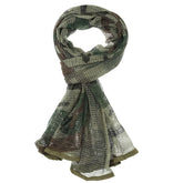 PATIKIL camouflage veil scarf in desert mesh for outdoor shade.