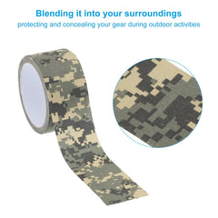 PATIKIL camo tape close-up highlighting self-adhesive ease and grip