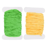 PATIKIL Chenille fly tying material dark yellow green 5 m per pack