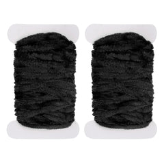 PATIKIL chenille fly tying in black—long 5 m reel for durable, versatile streamers.