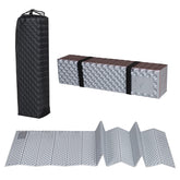 PATIKIL sleeping pad folded compact for easy backpacking and storage.