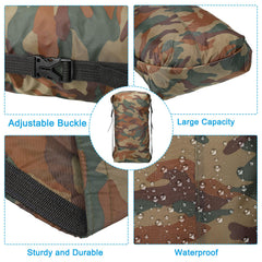PATIKIL Compression Stuff Sack in a backpack during a hiking trip.