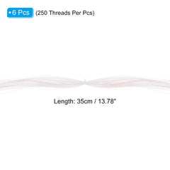 PATIKIL Crystal Flash white threads closeup showing shimmering sparkles to attract fish.