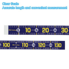 PATIKIL dark blue PVC fish ruler showing scale up to 130 cm.