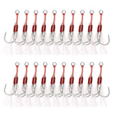 PATIKIL DF hooks with glow thread improve underwater visibility for jigging