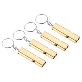 PATIKIL emergency survival whistle gold close-up with double tubes for loud signaling