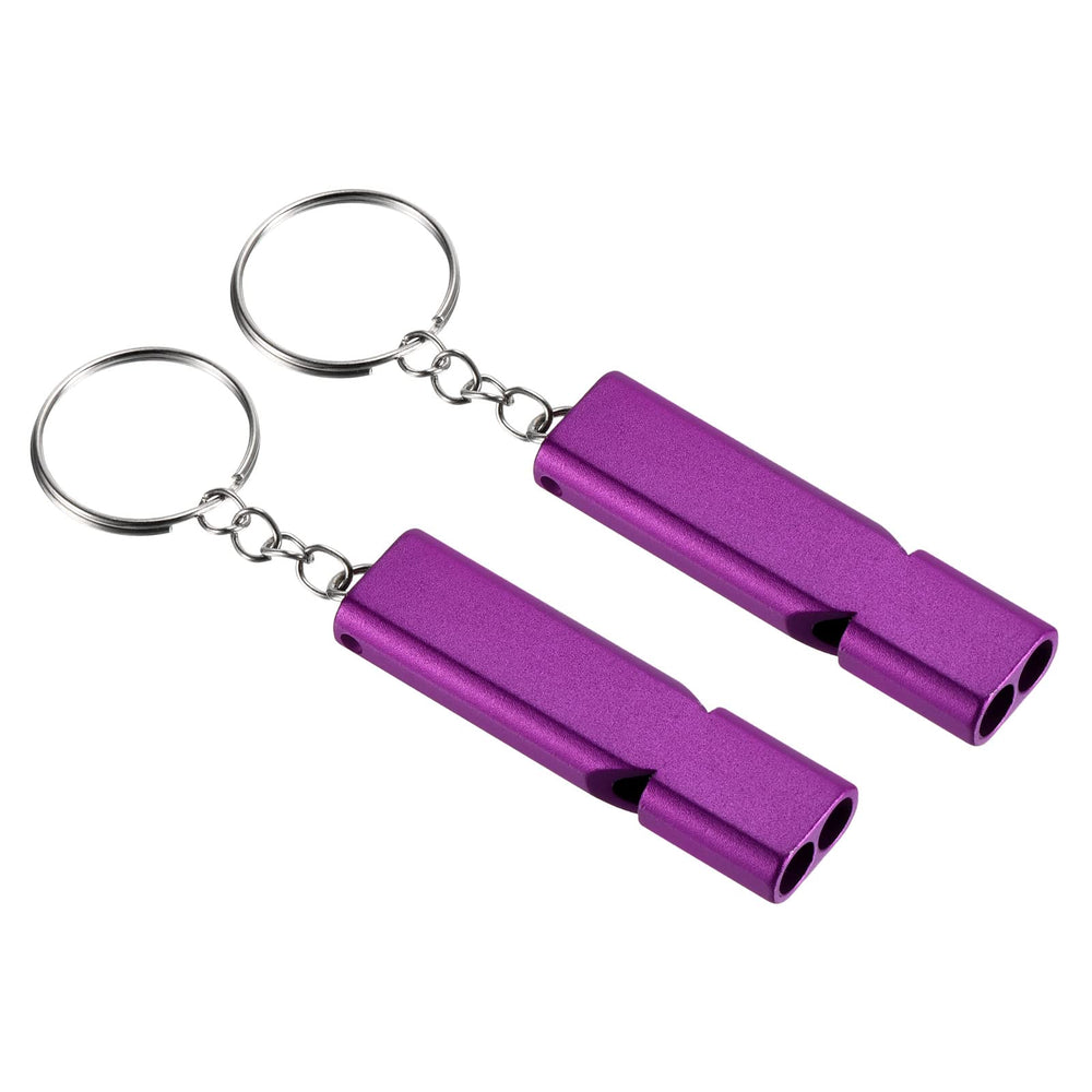 PATIKIL emergency whistle in purple with a keyring, ideal for quick signaling on hikes.