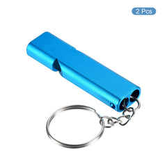 PATIKIL emergency whistle light blue keyring attachment for portable safety.