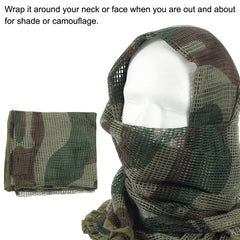 PATIKIL camouflage scarf versatile as face and neck protection during hikes.