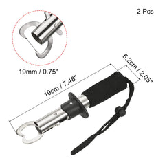 PATIKIL fish lip gripper stainless steel body stands up to saltwater.