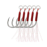 PATIKIL glow thread fishing assist hooks improve underwater visibility for jigging lures.