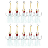 PATIKIL fishing assist hooks kit glow tassel enhances underwater visibility.