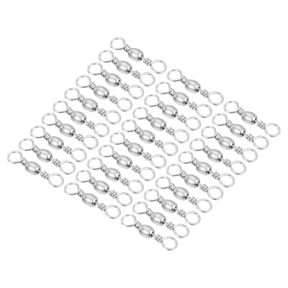 PATIKIL fishing barrel swivel 30pcs with polished carbon steel for smooth line protection.