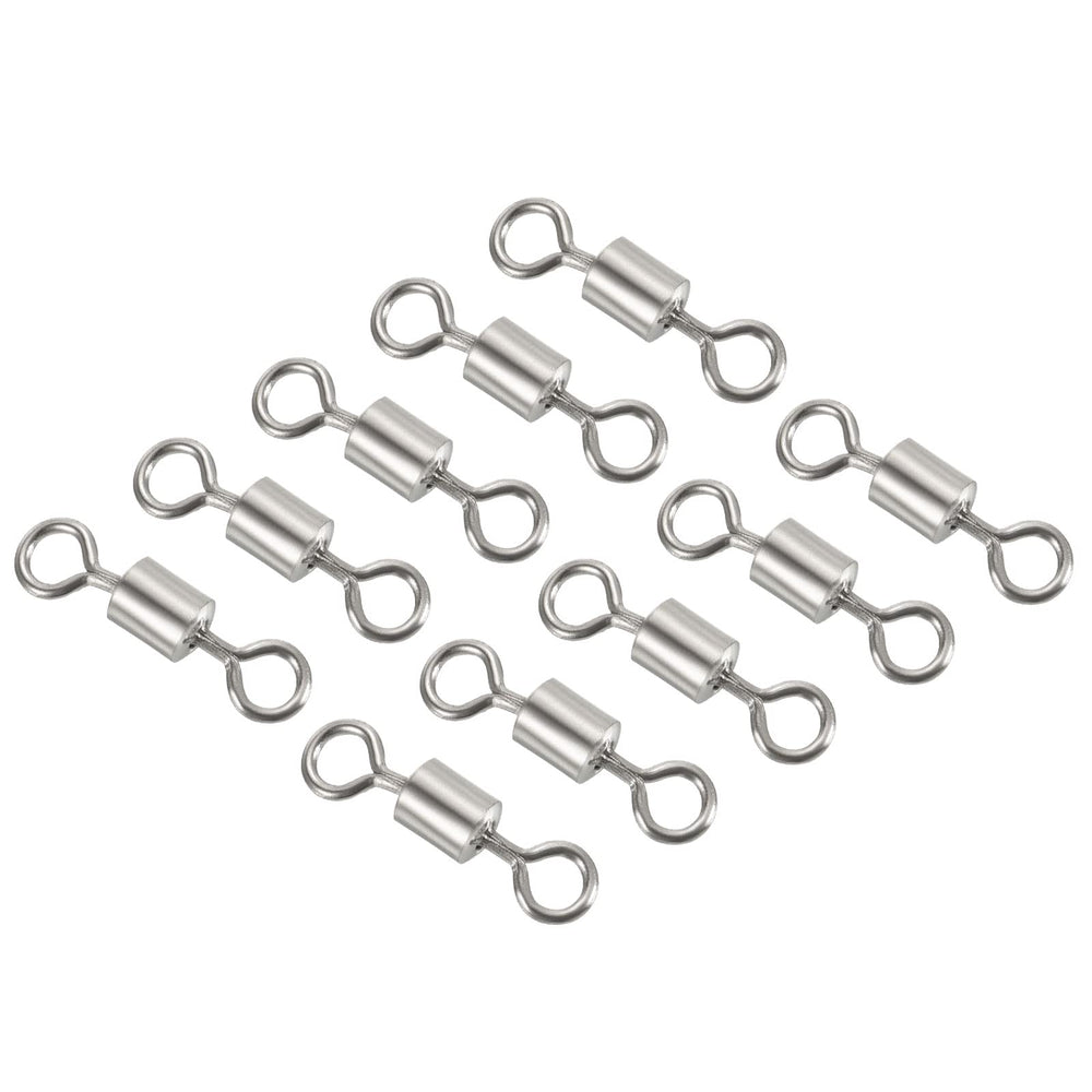 PATIKIL fishing barrel swivels in silver for smooth line connection and reduced tangles.