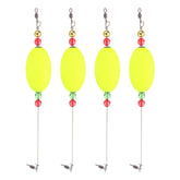 PATIKIL fishing floats in yellow, oval bobber close-up for clear bite signals