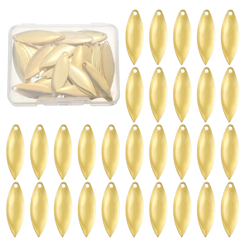 PATIKIL fishing lure blades in gold tone for bright flashes and fish attraction.