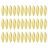 PATIKIL golden 32x10mm willowleaf blade to attract fish with flash.