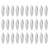 PATIKIL fishing lure blades in silver color sized 1.3x0.4 inches for willowleaf lure making