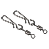 PATIKIL rolling swivel with hanging snap for quick lure changes and reduced twist.