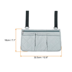 PATIKIL four-pocket organizer holding magazines and snacks