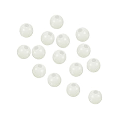 PATIKIL glow beads 5mm round white glow in low light for night fishing