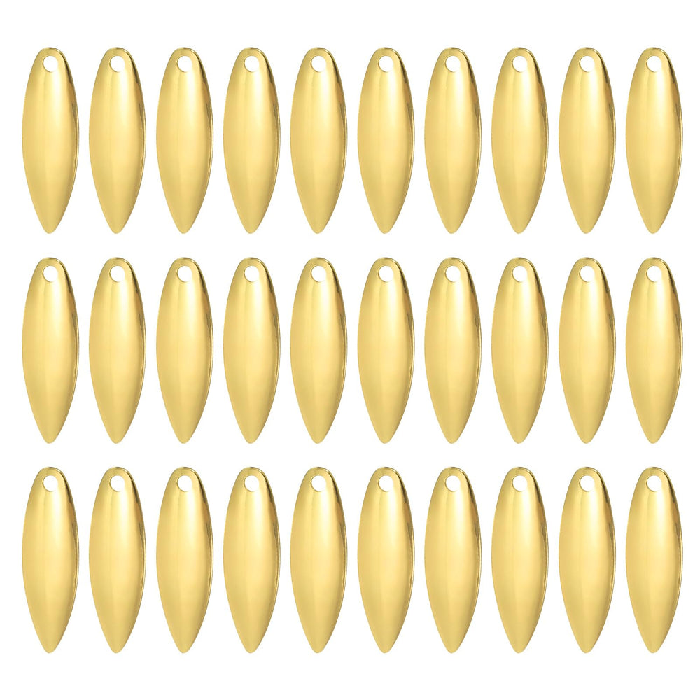 PATIKIL golden willowleaf blade 25x8mm for high visibility and fast spinning action.