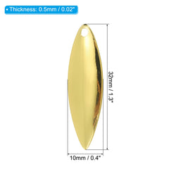 PATIKIL golden Willowleaf blade side view highlighting rapid spin