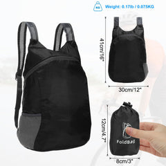 PATIKIL Hiking Backpack folded size demonstrates compact storage for travel.