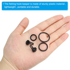 PATIKIL hook keeper rubber-rings shows elastic rings prevent slipping on diverse rods