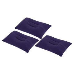 PATIKIL inflatable pillow pack of three in dark purple provides portable neck support on trips.