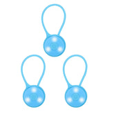 PATIKIL LED running light three-pack in blue attached to a backpack for nighttime visibility.