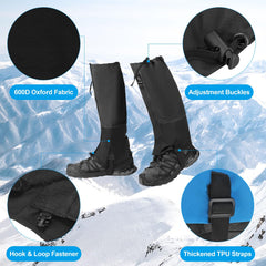 PATIKIL leg gaiters with adjustable strap ensure secure, slip-free fit