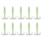 PATIKIL luminous squid jig hooks glow for night fishing and visibility