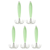 PATIKIL luminous squid jig hooks green pack enhances night visibility