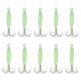 PATIKIL luminous squid jig hooks green pack boosts night fishing visibility
